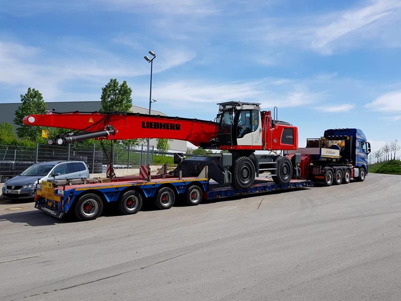 Transporting construction machinery