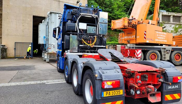 Transformer replacement at L-Vianden hydropower plant