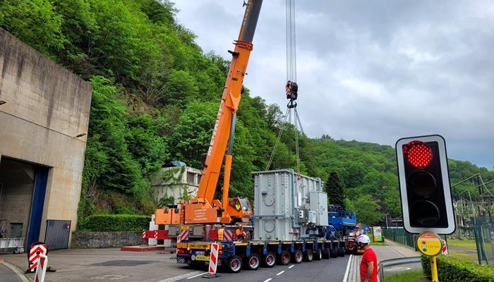 Transformer replacement at L-Vianden hydropower plant